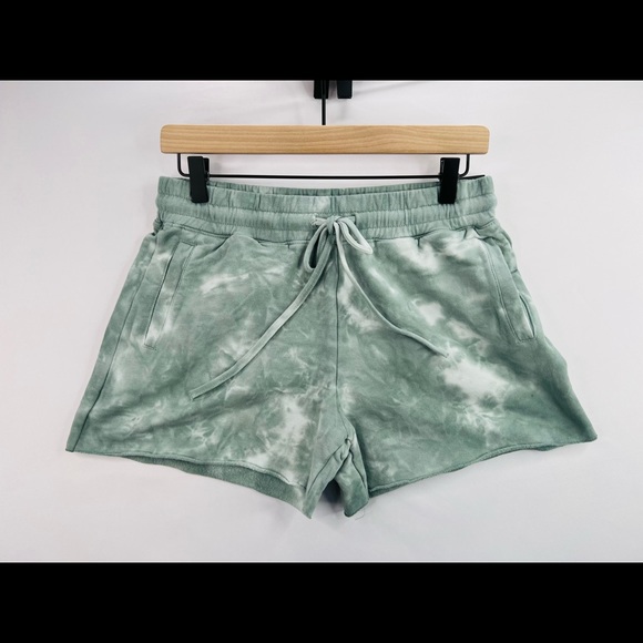 ARX LAB AR-33 SAGE CLOUD TIE DYE ATHLETIC FLEECE SHORTS - Picture 1 of 7
